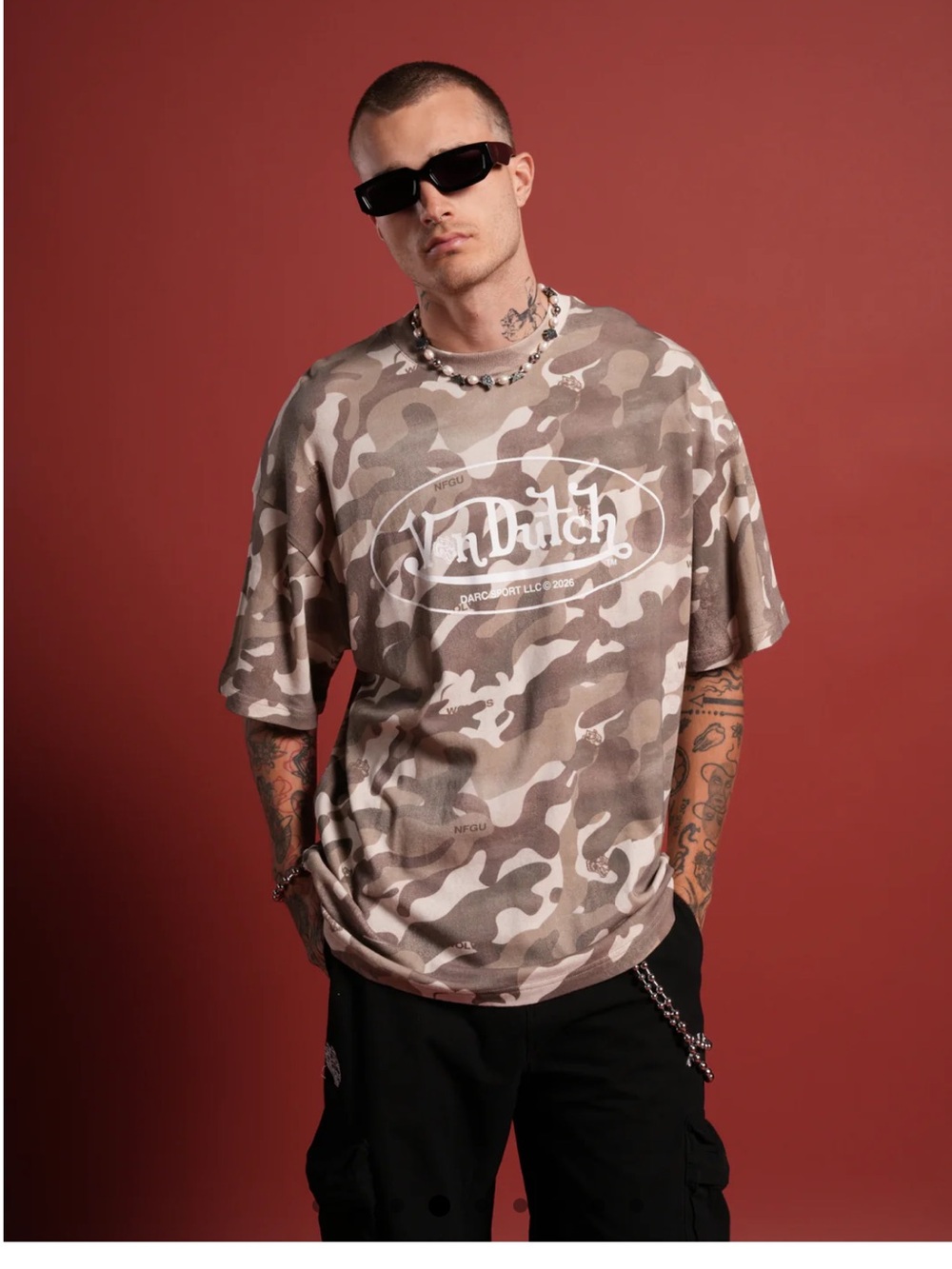 Von Dutch x Darc Sport Camo Shirt M